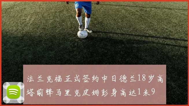 法兰克福正式签约中日德兰18岁高塔前锋马里克皮姆彭身高达1米9